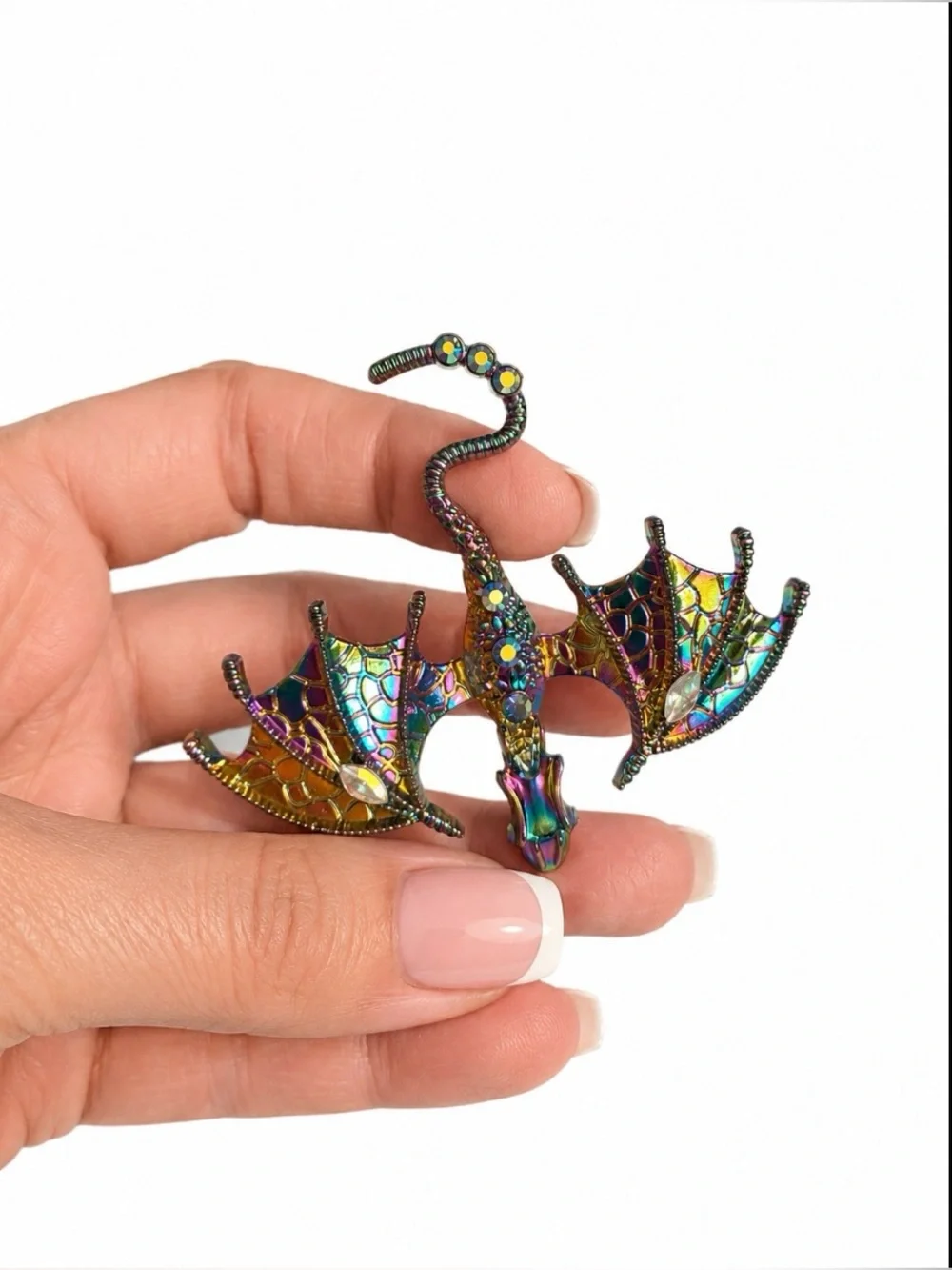 Dragon Fantasy Oil Slick Brooch Flying Dragon Modern